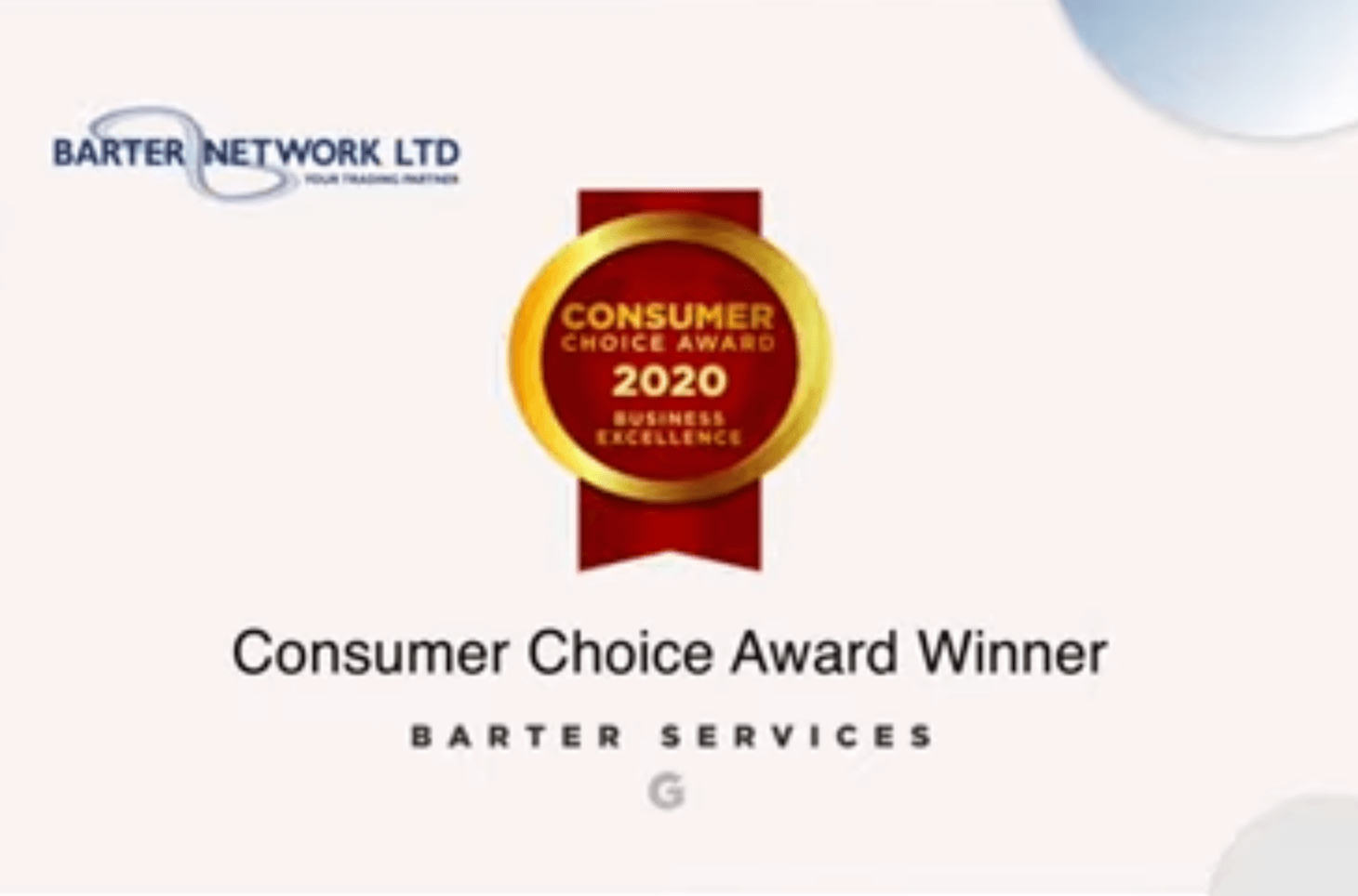 Barter Consumer Choice Award